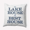 thumbnail image 1 of Simply Daisy 18-inch Square Lake House Best House Polyester Throw Pillow, Navy Qty 1, 1 of 4