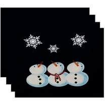 Simply Daisy 18" x 14" 3 Wise Snowmen Geometric Print Placemat