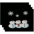 thumbnail image 1 of Simply Daisy 18" x 14" 3 Wise Snowmen Geometric Print Placemats, Set of 4, 1 of 2