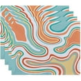 thumbnail image 1 of Simply Daisy 18" x 14" Agate Geometric Print Placemats, Set of 4, 1 of 1