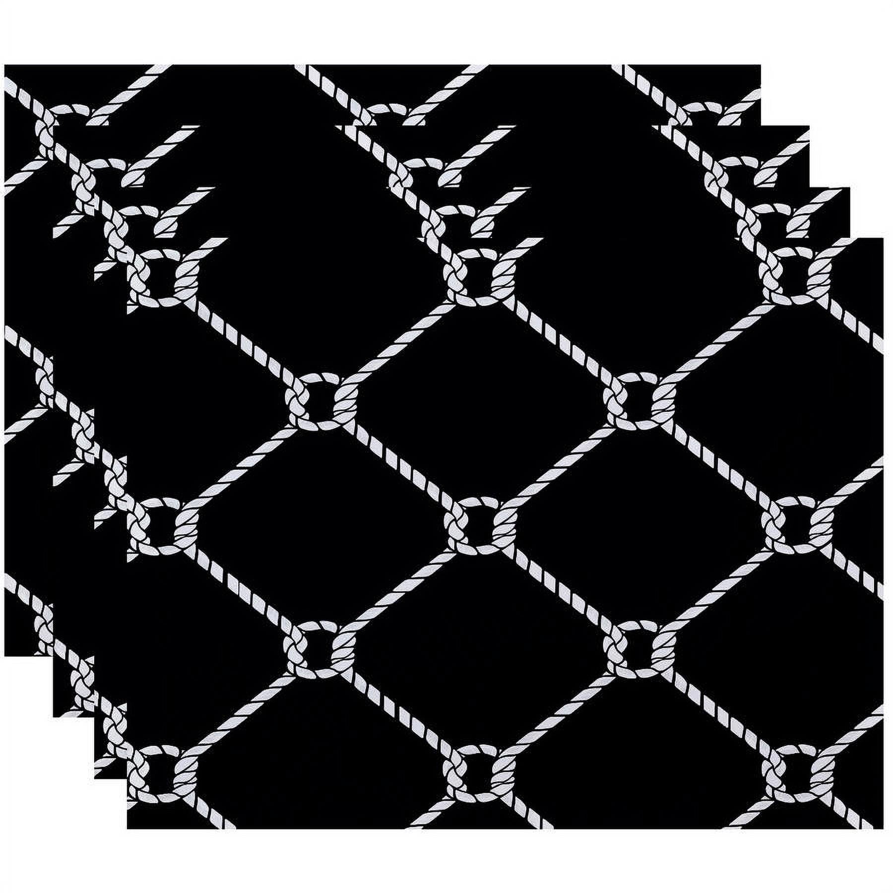 Simply Daisy 18" x 14" Ahoy! Geometric Print Placemats, Set of 4