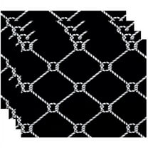 Simply Daisy 18" x 14" Ahoy! Geometric Print Placemats, Set of 4