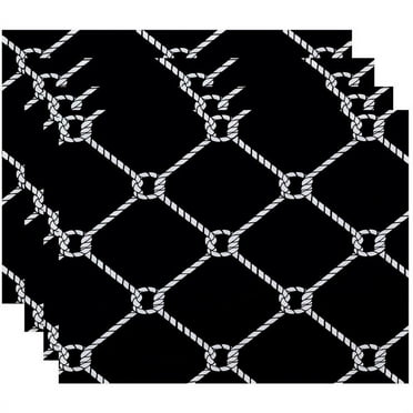 Simply Daisy 18" x 14" Ahoy! Geometric Print Placemats, Set of 4