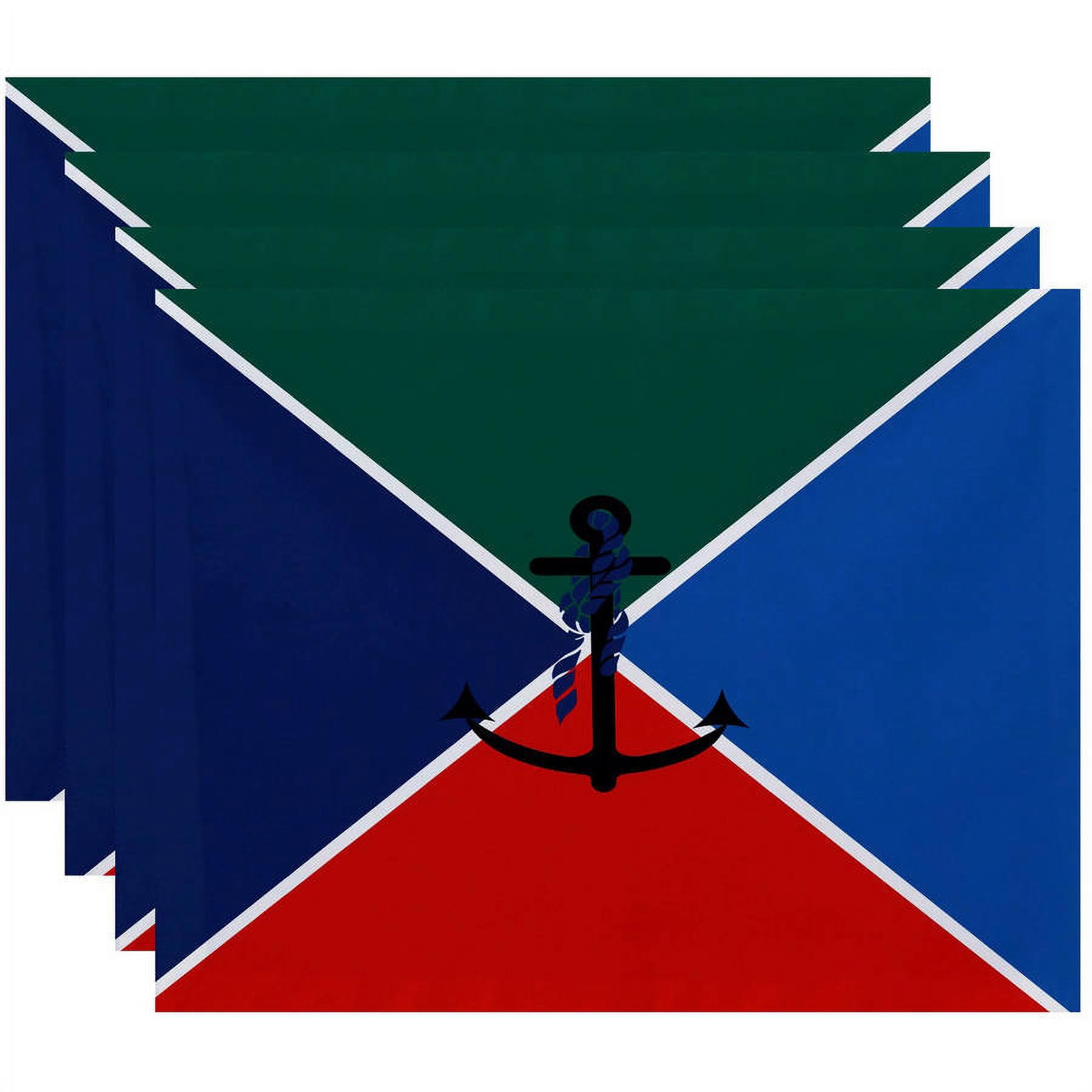 Simply Daisy 18" x 14" Anchor Flag Geometric Print Placemat