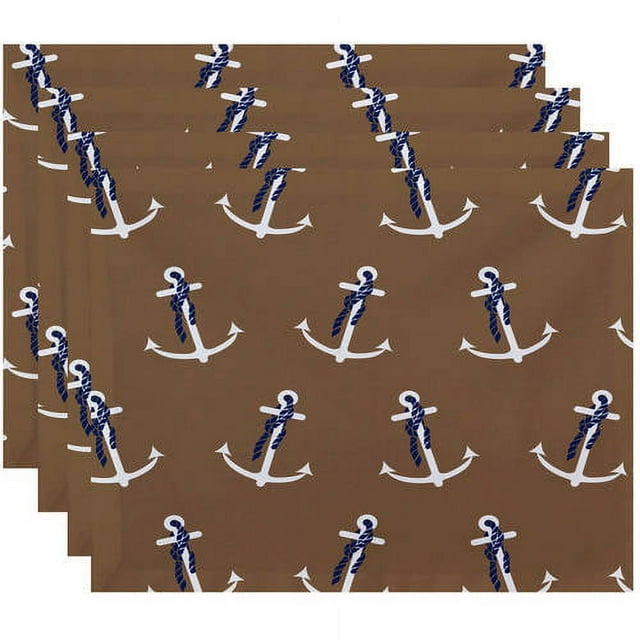 Simply Daisy 18" x 14" Anchor Whimsy Geometric Print Placemat