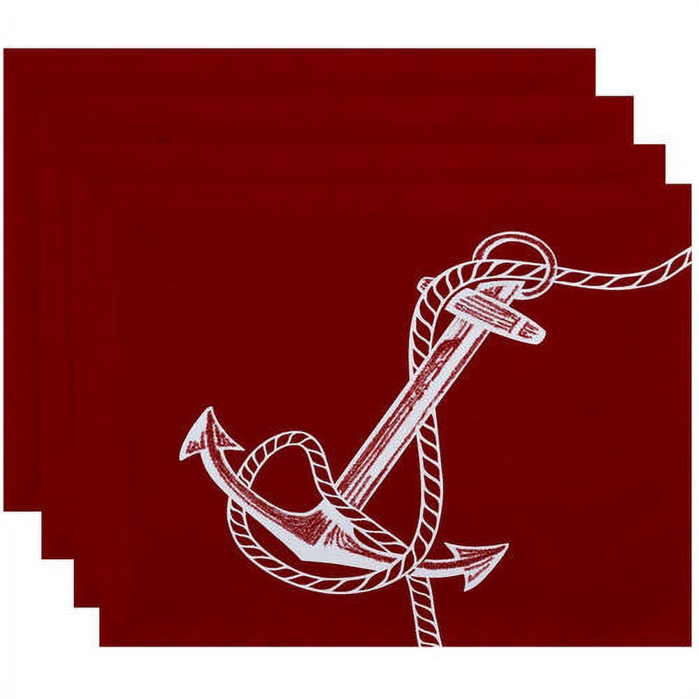 Simply Daisy 18" x 14" Anchored Geometric Print Placemats, Set of 4
