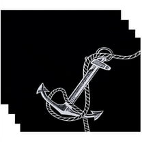 Simply Daisy 18" x 14" Anchored Geometric Print Placemats, Set of 4