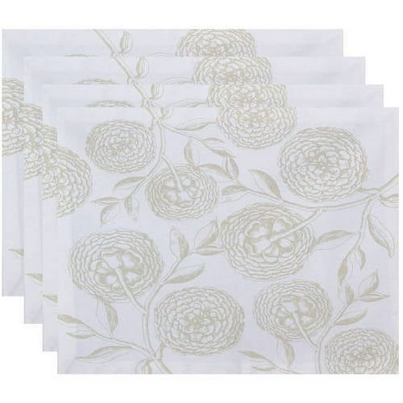 Simply Daisy 18" x 14" Antique Flowers Floral Print Placemat