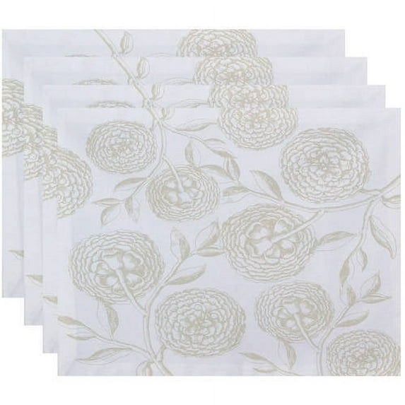Simply Daisy 18" x 14" Antique Flowers Floral Print Placemat