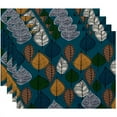 thumbnail image 1 of Simply Daisy 18" x 14" Autumn Leaves Floral Print Placemat, Set of 4, 1 of 2
