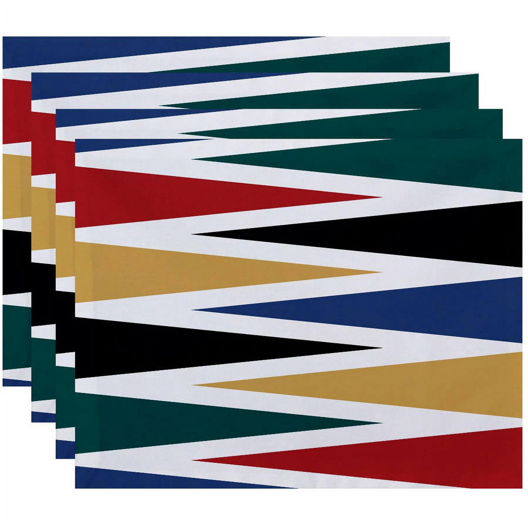 Simply Daisy 18" x 14" Backgammon Geometric Print Placemats, Set of 4