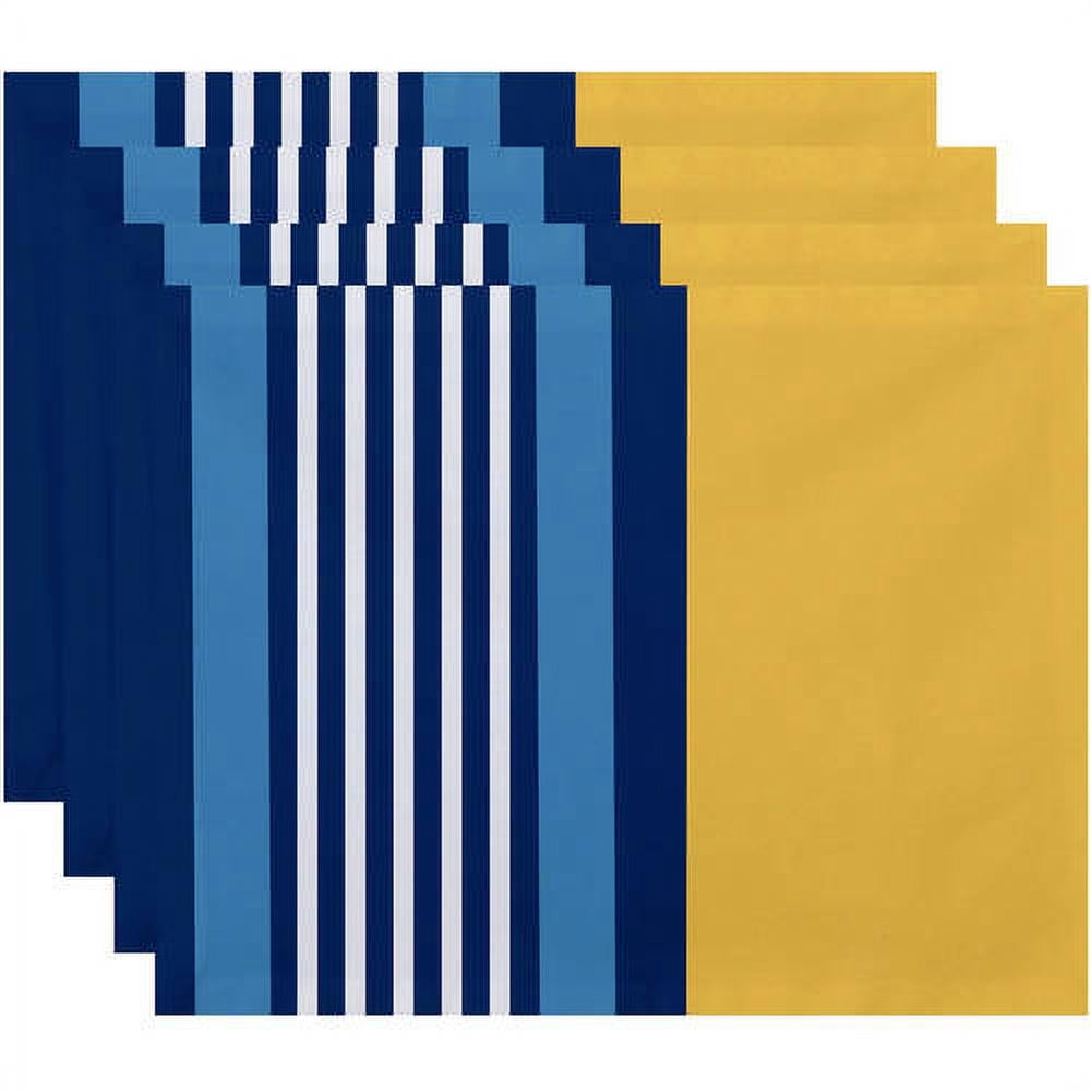 Simply Daisy 18" x 14" Beach Shack Stripe Print Placemat, Set of 4