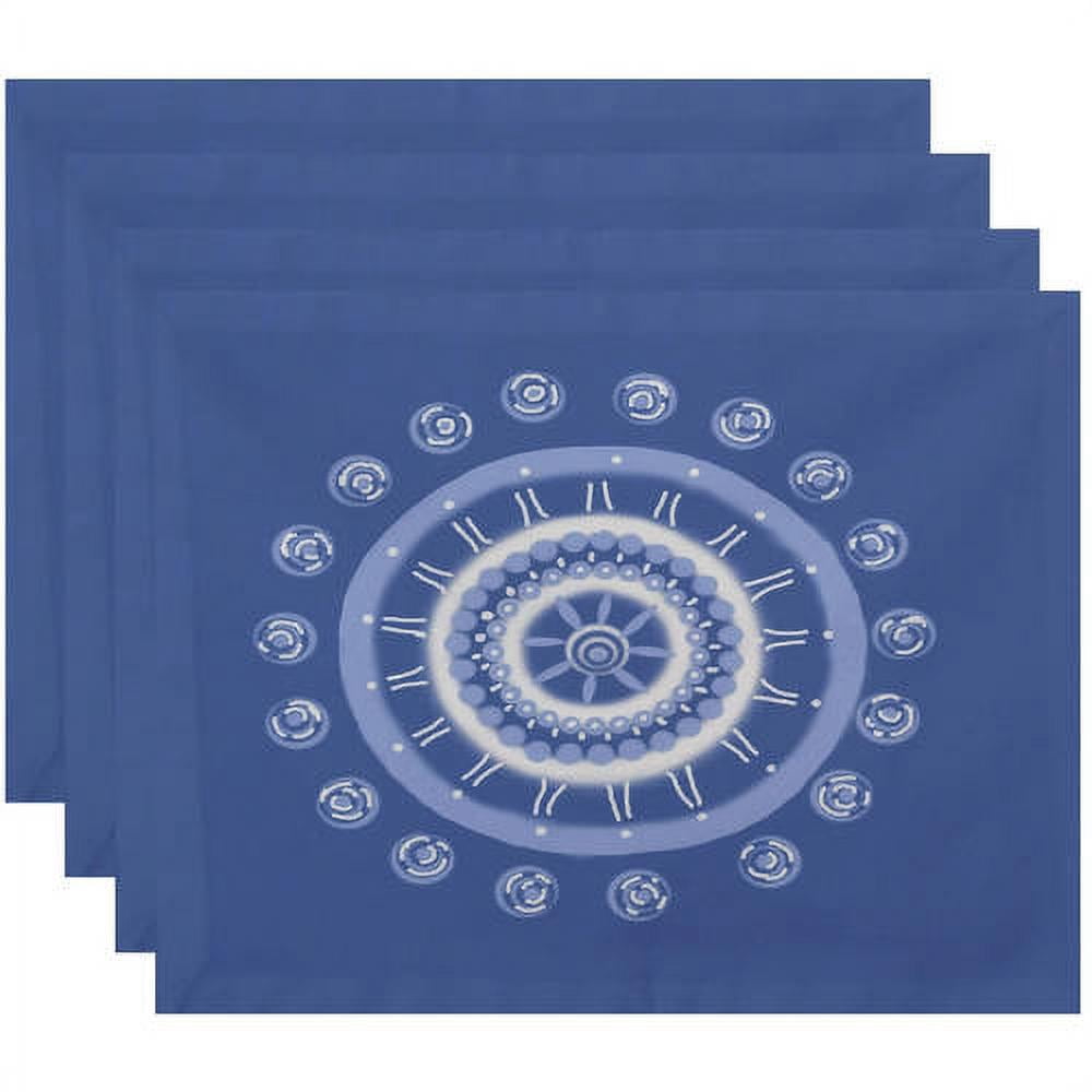 Simply Daisy 18" x 14" Beachy Keen Geometric Print Placemats, Set of 4