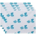 thumbnail image 1 of Simply Daisy 18" x 14" Bicycles! Geometric Print Placemat, 1 of 1