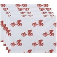thumbnail image 1 of Simply Daisy 18" x 14" Bicycles! Geometric Print Placemat, 1 of 1