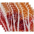 thumbnail image 1 of Simply Daisy 18" x 14" Birch Trees Floral Print Placemats, Set of 4, 1 of 2