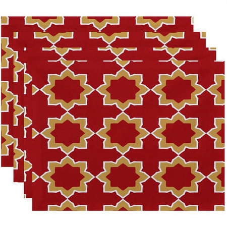 Simply Daisy 18" x 14" Bohemian 2 Geometric Print Placemats, Set of 4