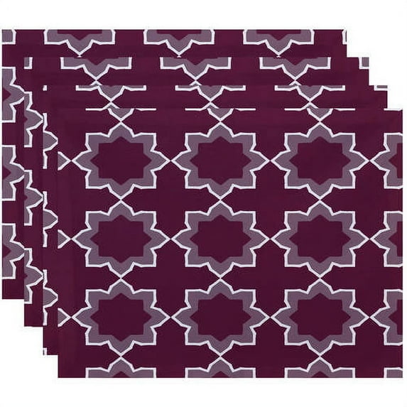 Simply Daisy 18" x 14" Bohemian Geometric Print Placemats, Set of 4