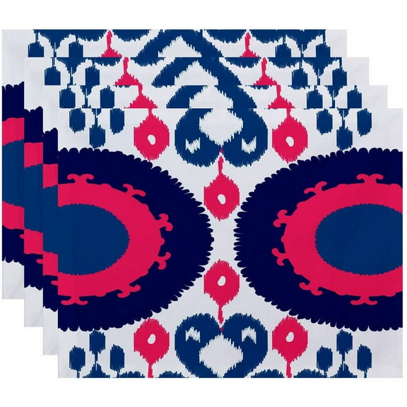 Simply Daisy 18" x 14" Boho Geometric Print Placemats, Set of 4