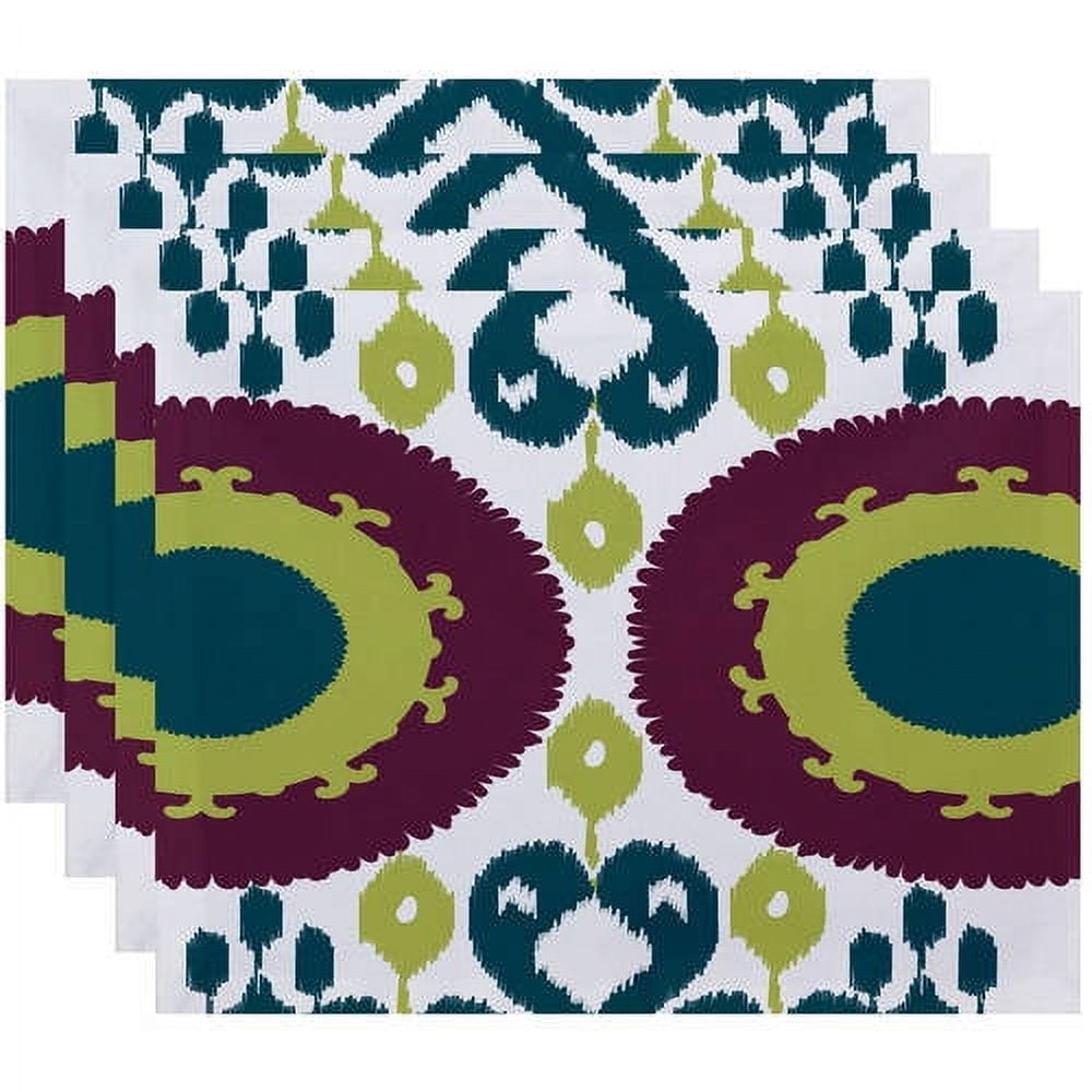Simply Daisy 18" x 14" Boho Geometric Print Placemats, Set of 4
