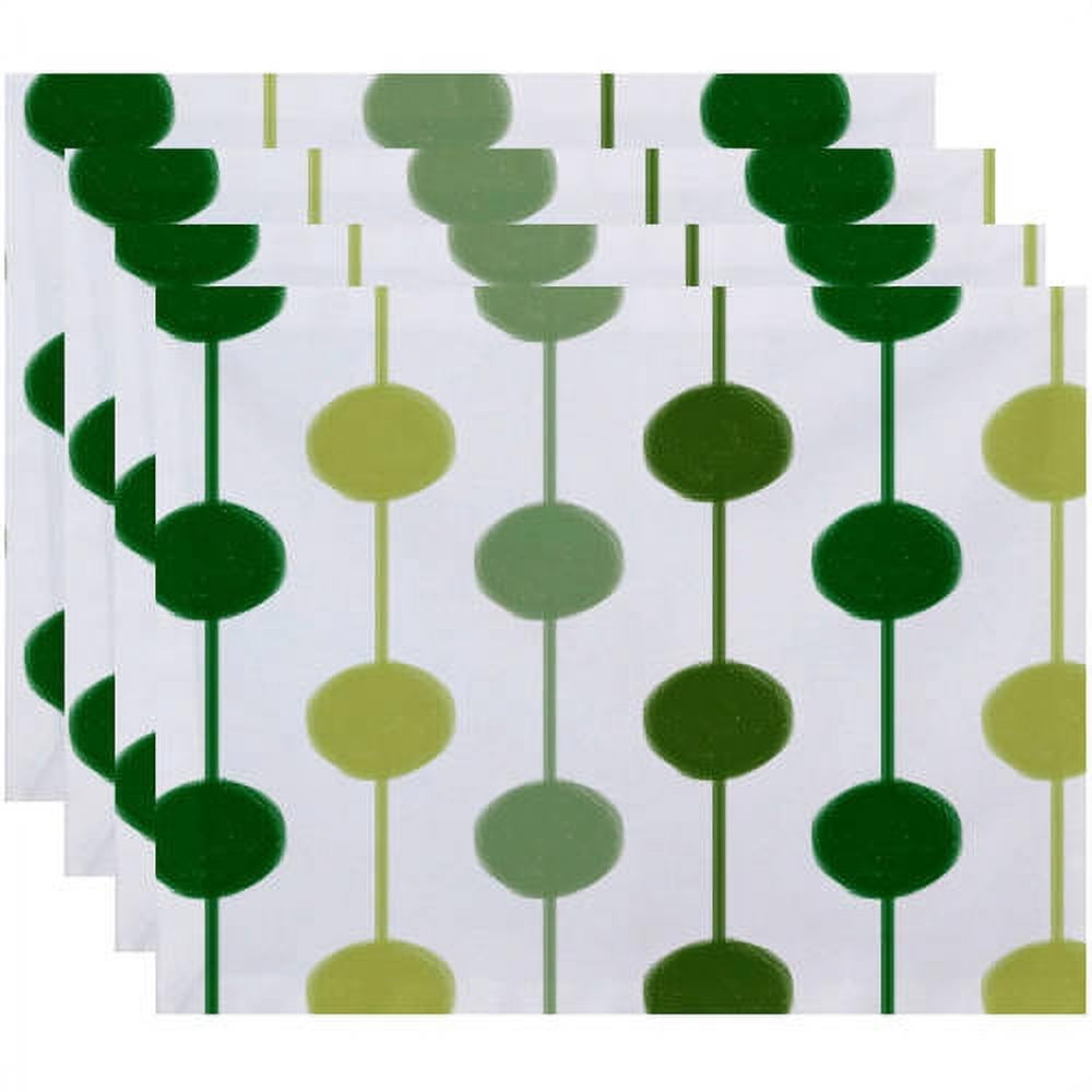 Simply Daisy 18" x 14" Brady Beads Stripe Print Placemat, Set of 4