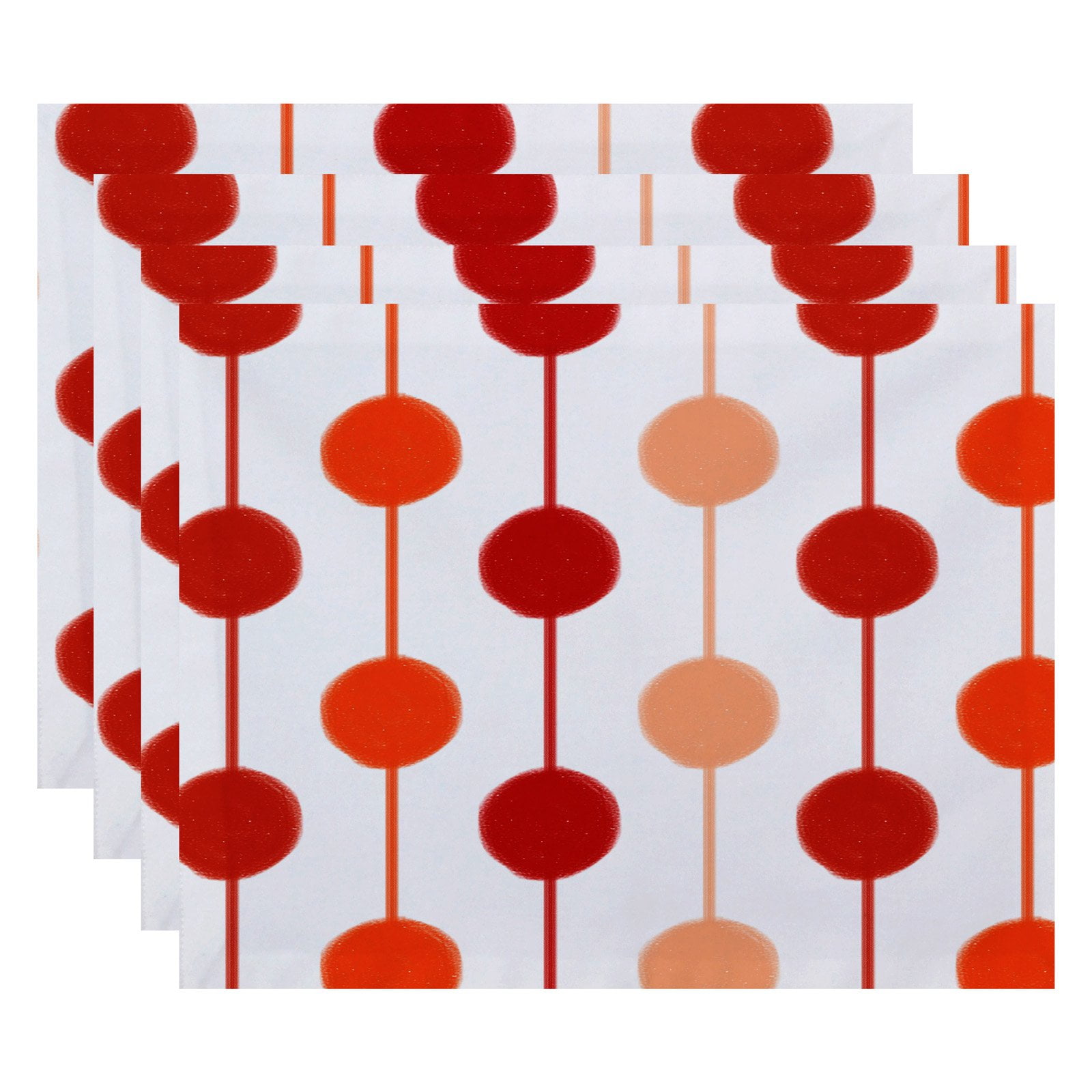 Simply Daisy 18" x 14" Brady Beads Stripe Print Placemat, Set of 4