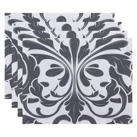 Simply Daisy 18" x 14" British Colonial Geometric Print Placemat (Set of 4)