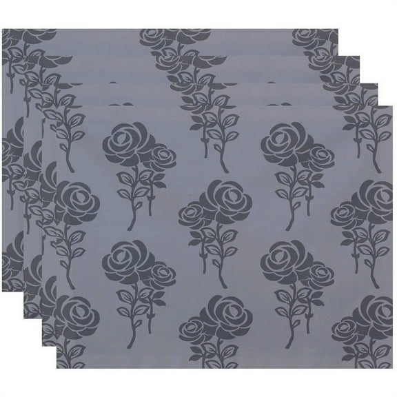Simply Daisy 18" x 14" Carmen Floral Print Placemats, Set of 4