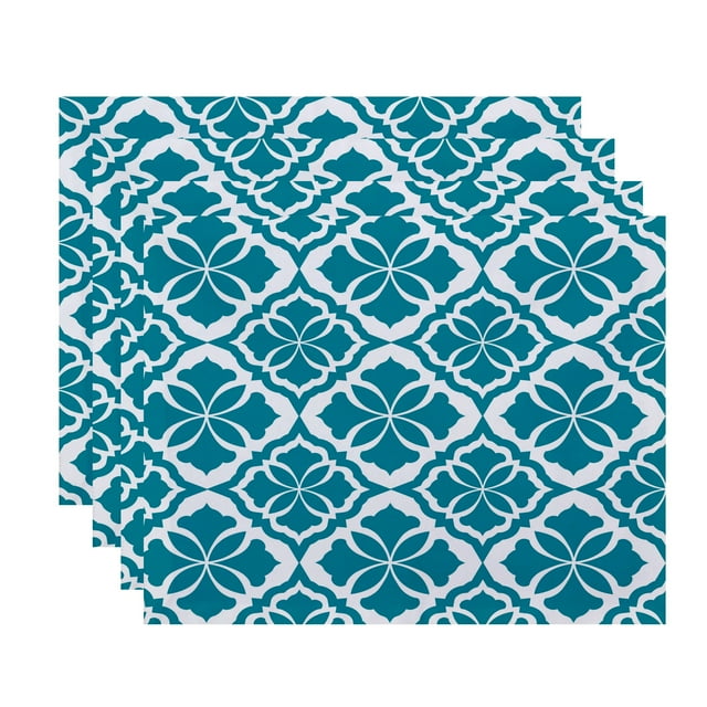 Simply Daisy 18" x 14" Ceylon Geometric Print Placemat (Set of 4)