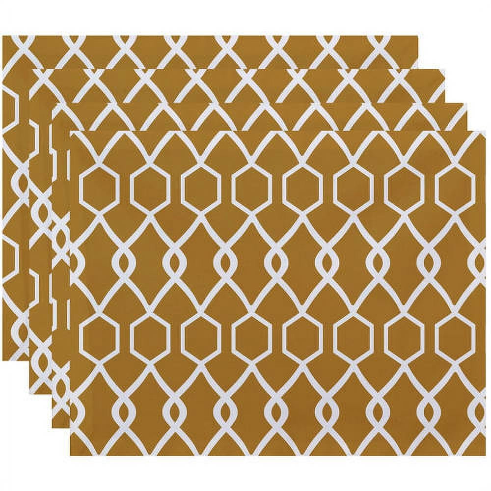 Simply Daisy 18" x 14" Charleston Geometric Print Placemats, Set of 4