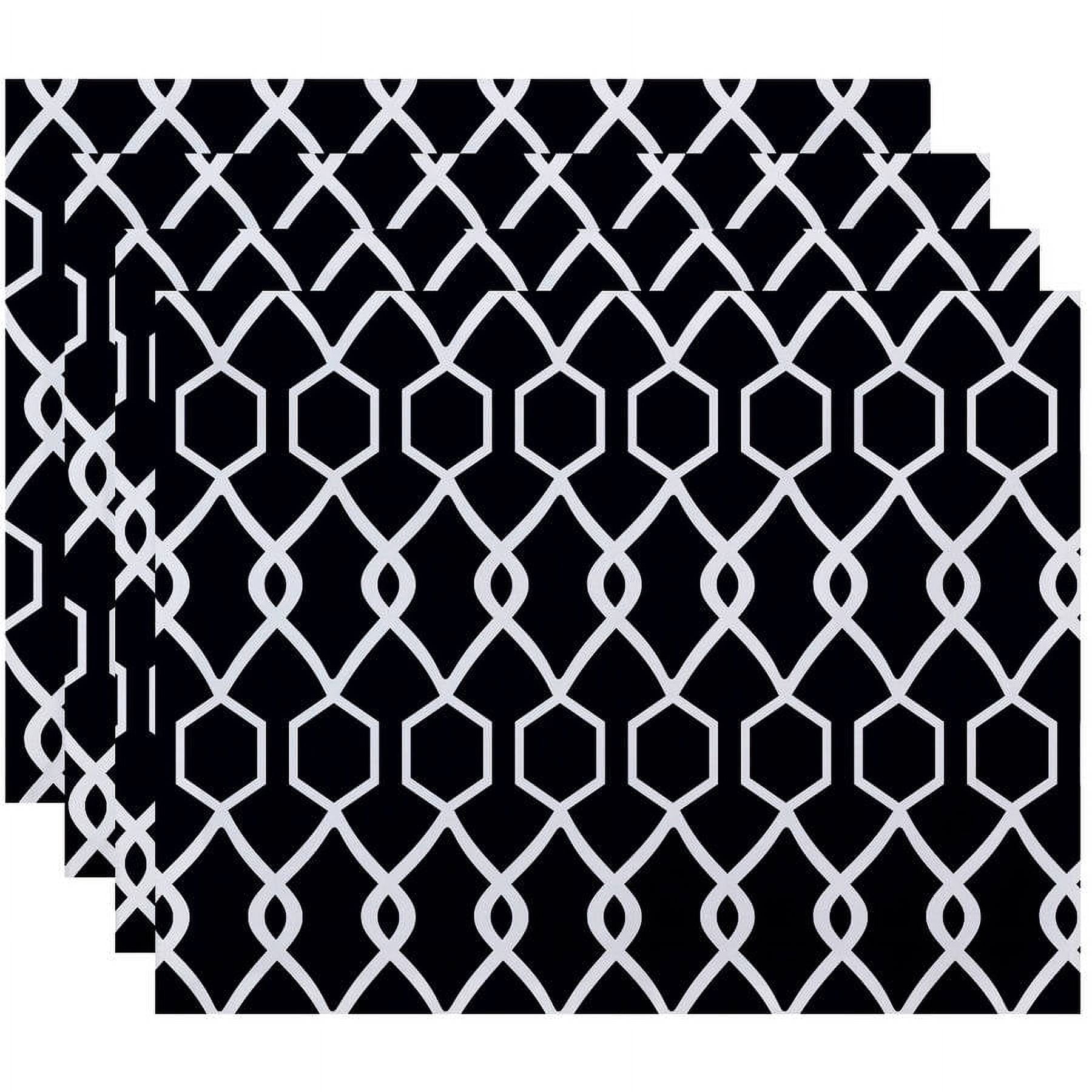 Simply Daisy 18" x 14" Charleston Geometric Print Placemats, Set of 4