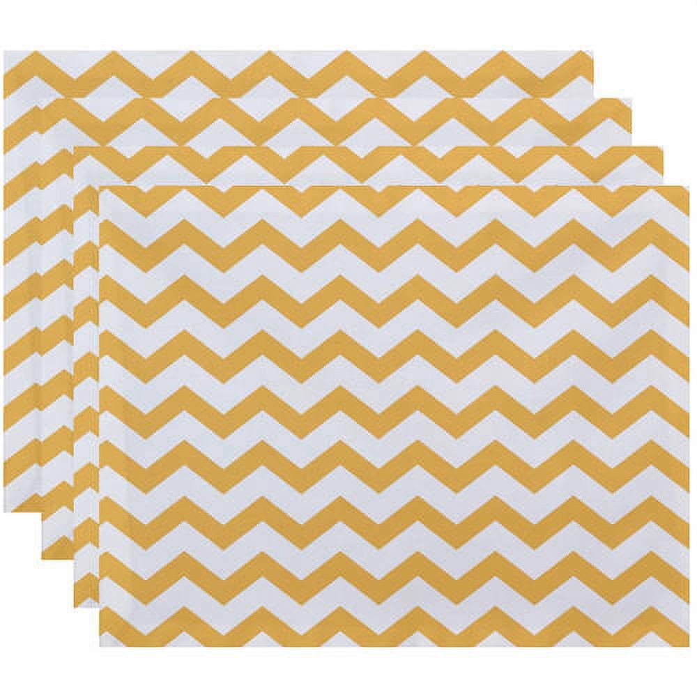 Simply Daisy 18" x 14" Chevron Decorative Placemats, Set of 4