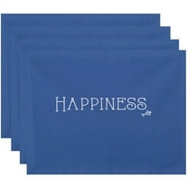 Simply Daisy 18" x 14" Coastal Happiness Word Print Placemats, Set of 4