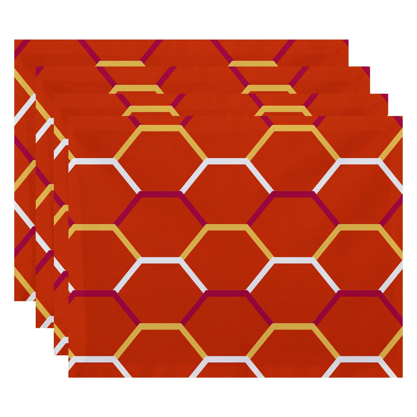 Simply Daisy 18" x 14" Cool Shades Geometric Print Placemat, Set of 4