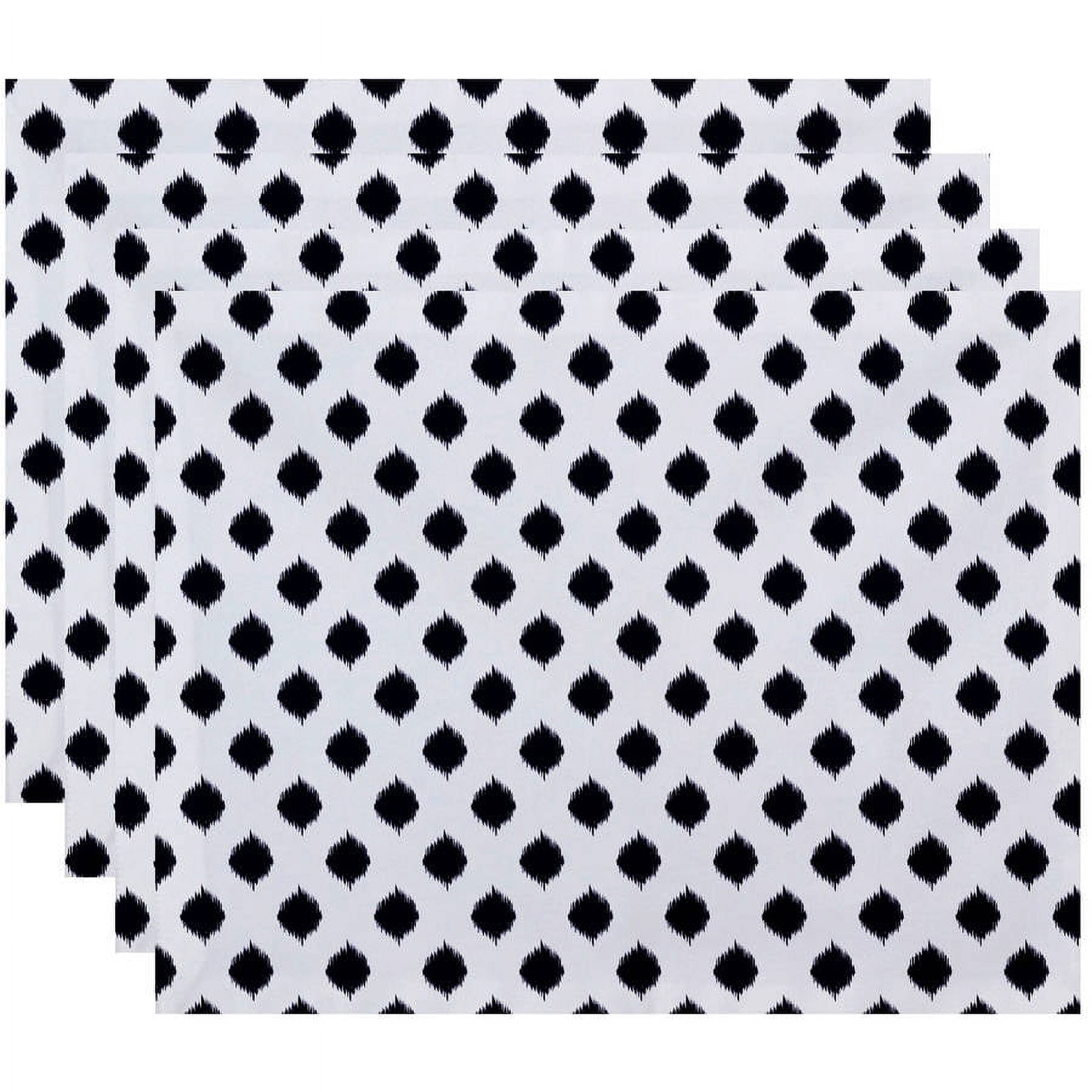 Simply Daisy 18" x 14" Cop-IKAT Geometric Print Placemats, Set of 4
