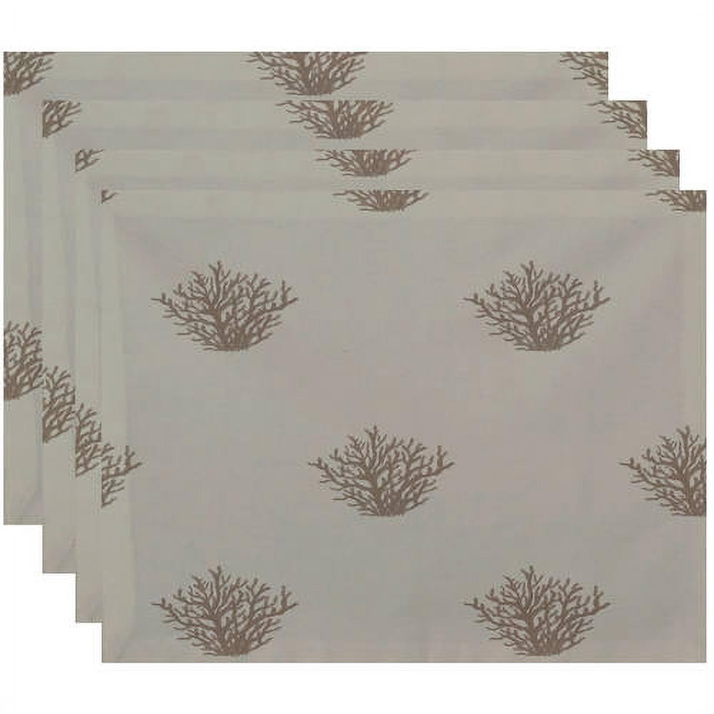 Simply Daisy 18" x 14" Coral Corral Coastal Print Placemat
