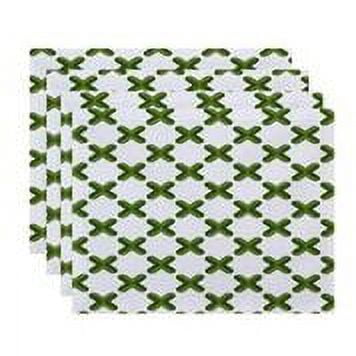 Simply Daisy 18" x 14" Criss Cross Geometric Print Placemat (Set of 4)
