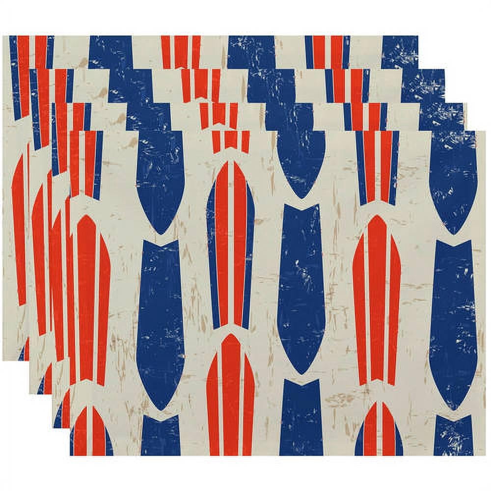 Simply Daisy 18" x 14" Dean Geometric Print Placemats, Set of 4