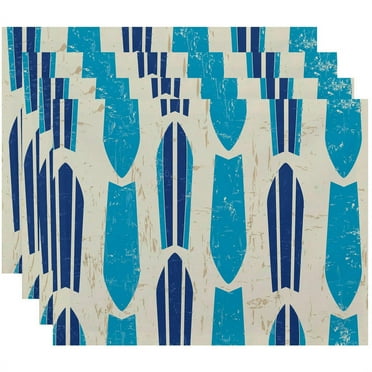 Simply Daisy 18" x 14" Dean Geometric Print Placemats, Set of 4