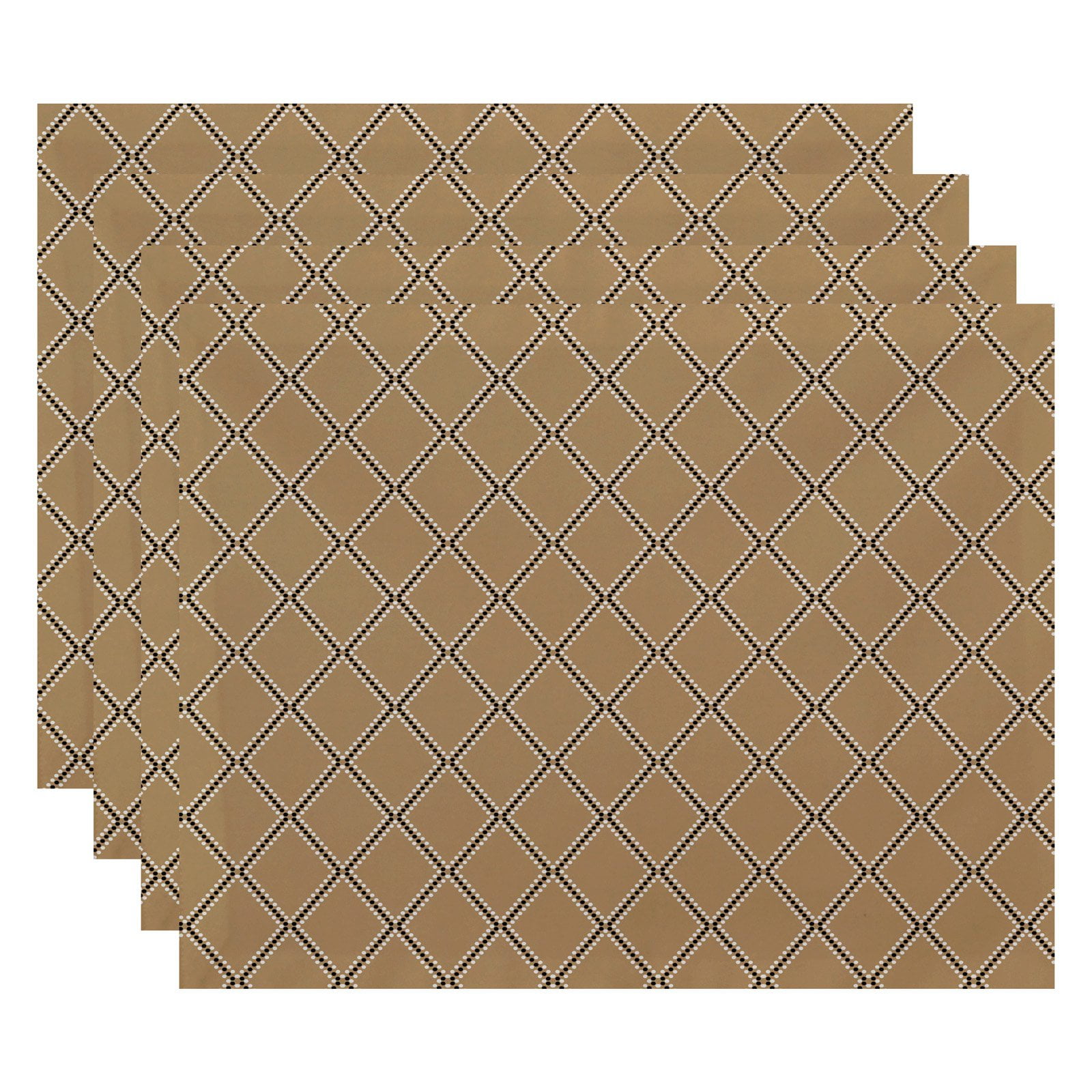 Simply Daisy 18" x 14" Diamond Dots Geometric Print Placemats, Set of 4