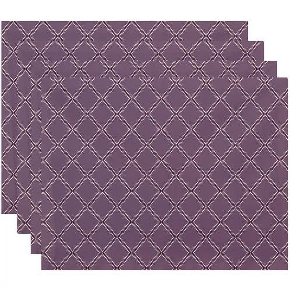 Simply Daisy 18" x 14" Diamond Dots Geometric Print Placemats, Set of 4