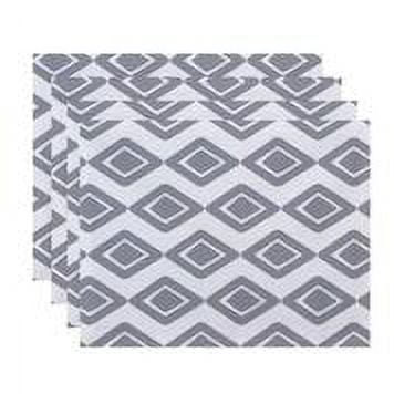 Simply Daisy 18" x 14" Diamond Jive 1 Geometric Print Placemat (Set of 4)