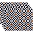 thumbnail image 1 of Simply Daisy 18" x 14" Diamond Mayhem Geometric Print Placemats, Set of 4, 1 of 1