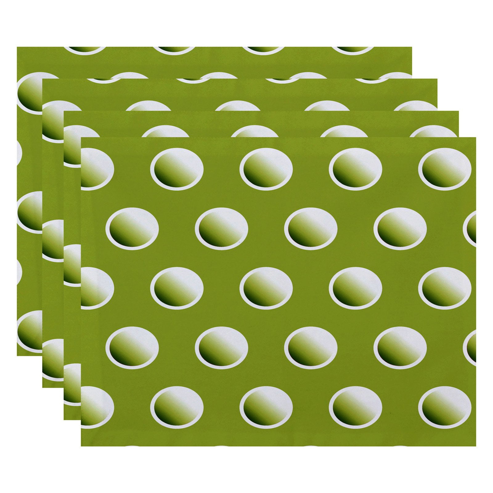 Simply Daisy 18" x 14" Dip Dye Dots Geometric Print Placemats, Set of 4