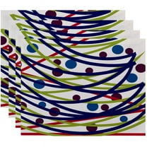 Simply Daisy 18" x 14" Doodle Decorations Geometric Print Placemat