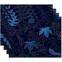 Simply Daisy 18" x 14" Dotted Leaves Floral Print Placemat