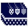 thumbnail image 1 of Simply Daisy 18" x 14" Dreidels Geometric Print Placemat, 1 of 2