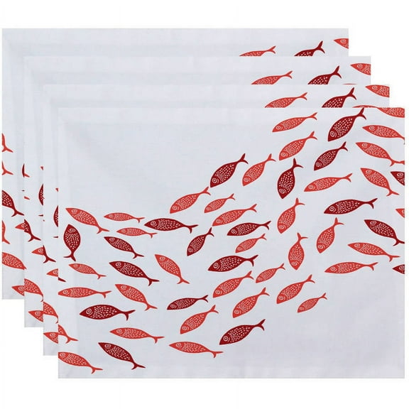 Simply Daisy 18" x 14" Escuela Animal Print Placemats, Set of 4