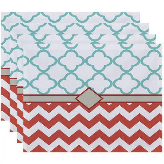 Simply Daisy 18" x 14" Express Line Geometric Print Placemat