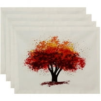 Simply Daisy 18" x 14" Fall Bounty Floral Print Placemat